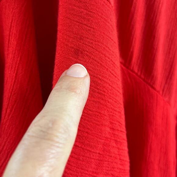 Free People Sweet Lucy Dress In Red Buckle Open Back Size L - Picture 8 of 11